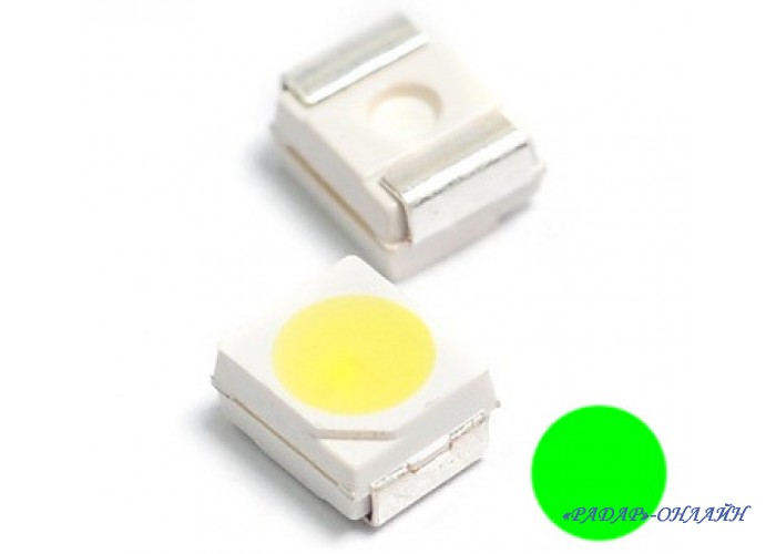 Светодиод SMD3528G14WC зеленый