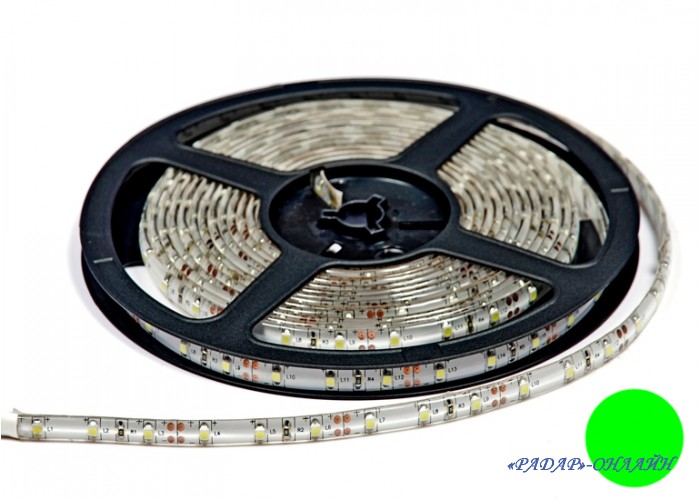 Светодиодная лента LS3528G60-12В IP65 зеленая
