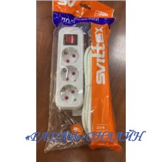 Мережевий подовжувач 5м 3 розетки 15А