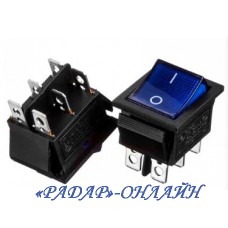 Перемикач N16 22x31 синій (сдвоєний з підсвіткою)