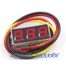 Вольтметр DC 0-100В (без корпусу) червоний 0,28"