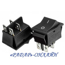 Перемикач 22x31 чорний (сдвоєний без підсвітки)