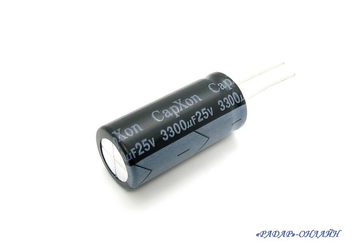 Конденсатор электролитический 3300мкф 25В 16x35 105 CapXon