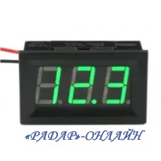 Вольтметр DC 4,5-30В (два проводи) зелений