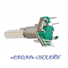 Енкодер 5pin 20мм (зріз, з кнопкою) ЕС11