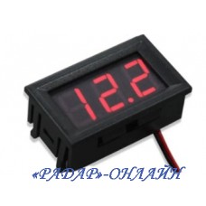 Вольтметр DC 4,5-30В (два проводи) червоний