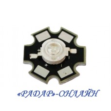 Светлодиод 3Вт красный на радиаторе