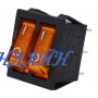 Переключатель N4 22x31 желтый(два с подсветкой)