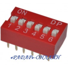 Перемикач 6 DIP-switch