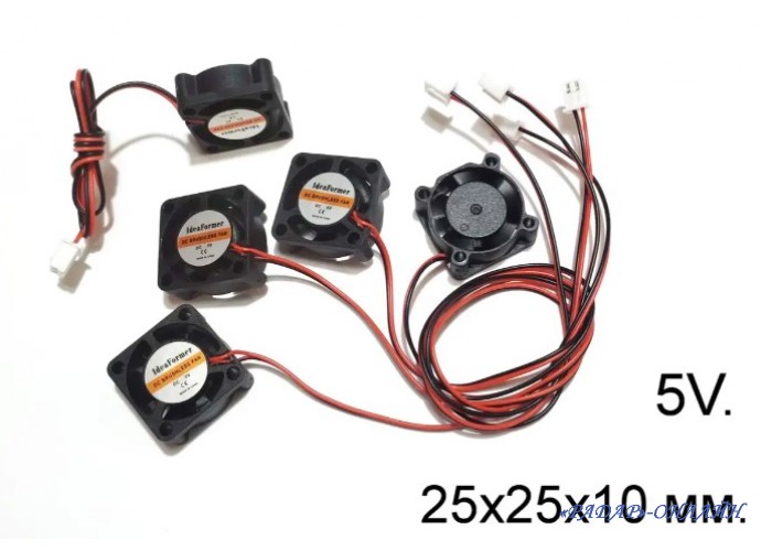 Вентилятор 5В 2510 2pin 25х25x10мм