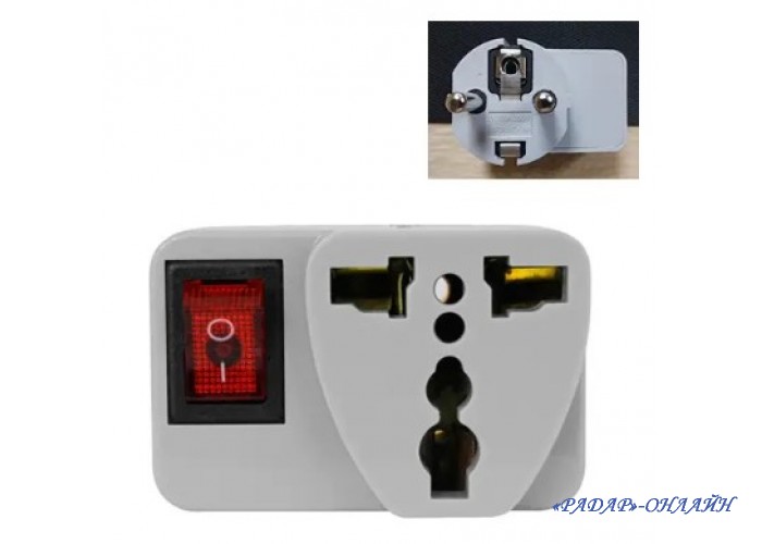Адаптер живлення ЄВРО-УНІВЕРСАЛЬНИЙ з перимикачем
