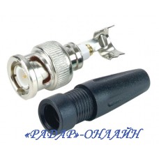 BNC вилка кабельна під накрутку з амортизатором