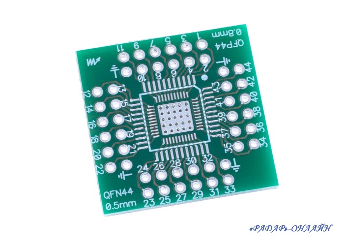 Плата монтажна N25 (QFP44/QFN44/DIP)