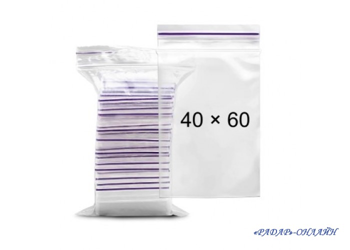 Пакет 40х60мм (100шт) zip-lock