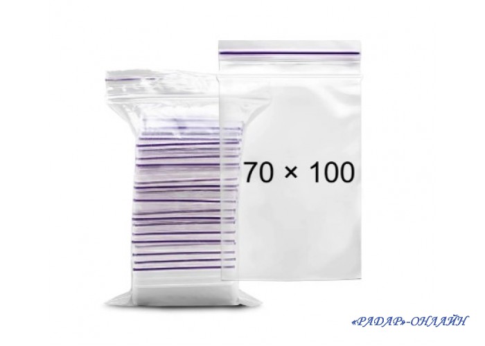 Пакет 70х100мм (100шт) zip-lock