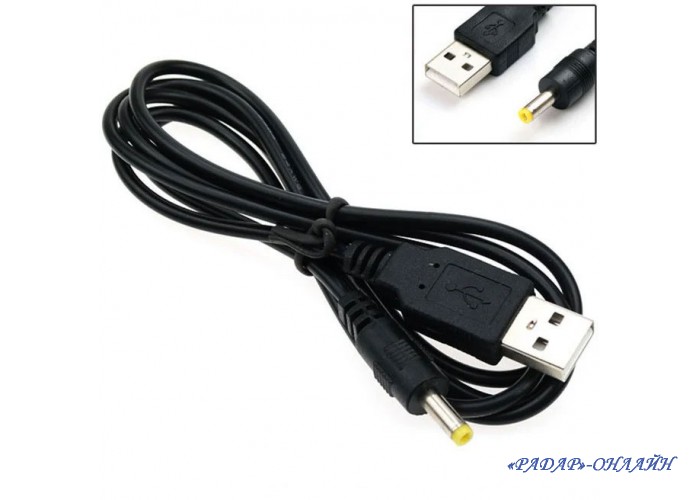 Шнур живлення USB-4,0/1,7мм шт-шт 1м