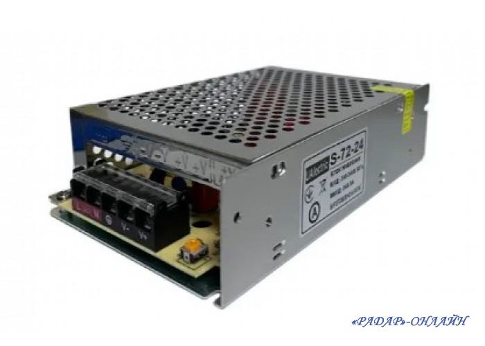 Блок живлення iмпульсний 24В 3А металевий корпус