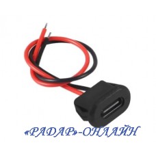 Type-C розетка на панель 2-pin з кабелем