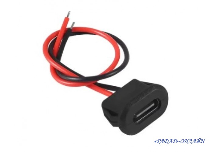 Type-C розетка на панель 2-pin з кабелем