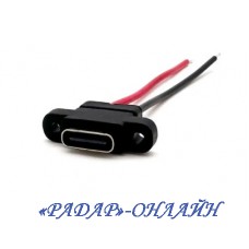 Type-C розетка на панель 2-pin з кабелем