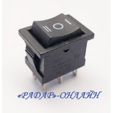 Перемикач 15x21 чорний (без підсвітки)