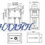 Перемикач 15x21 чорний (без підсвітки)