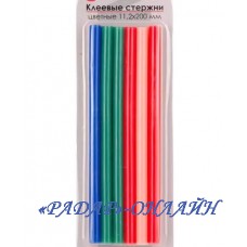 Клеевые стержни D11xL180 набор 6 штук цветніе