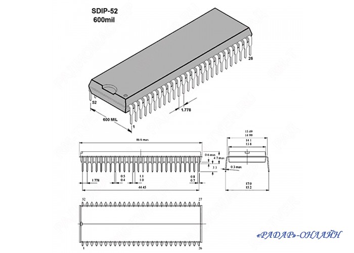 Микросхема TDA 8366 /52-sdip/