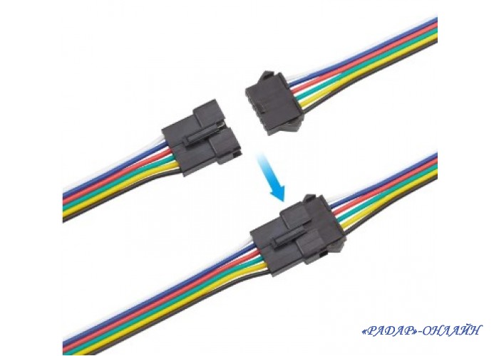 Комплект 6pin роз'ємів JST-SM з дротами 15см