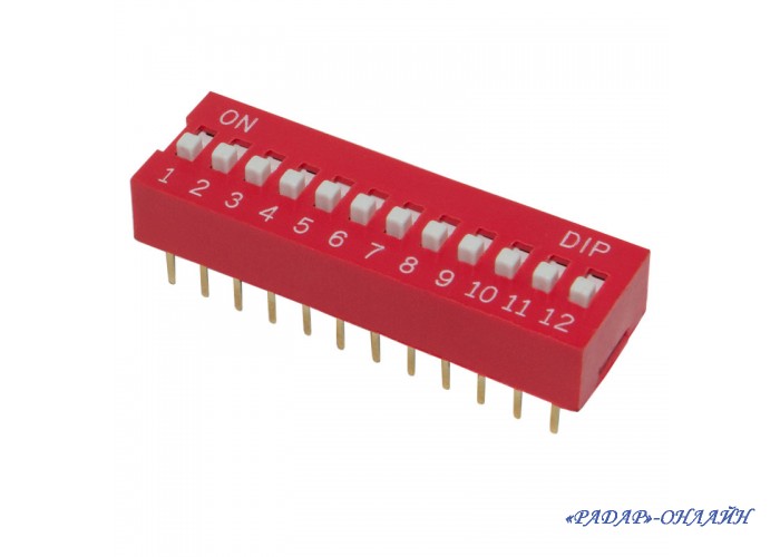 Перемикач 12 DIP-switch