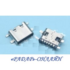 Розетка Type-C на плату 6-pin