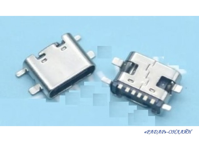Type-C розетка на плату 6-pin
